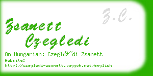 zsanett czegledi business card